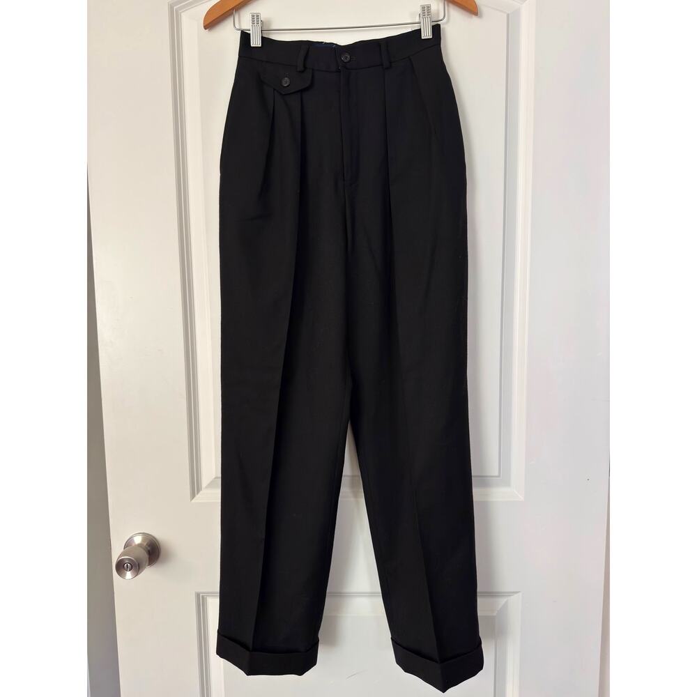 ✨Vintage Ralph Lauren Wool Pleated Cuffed Trousers Dress Pants Made in USA 6✨